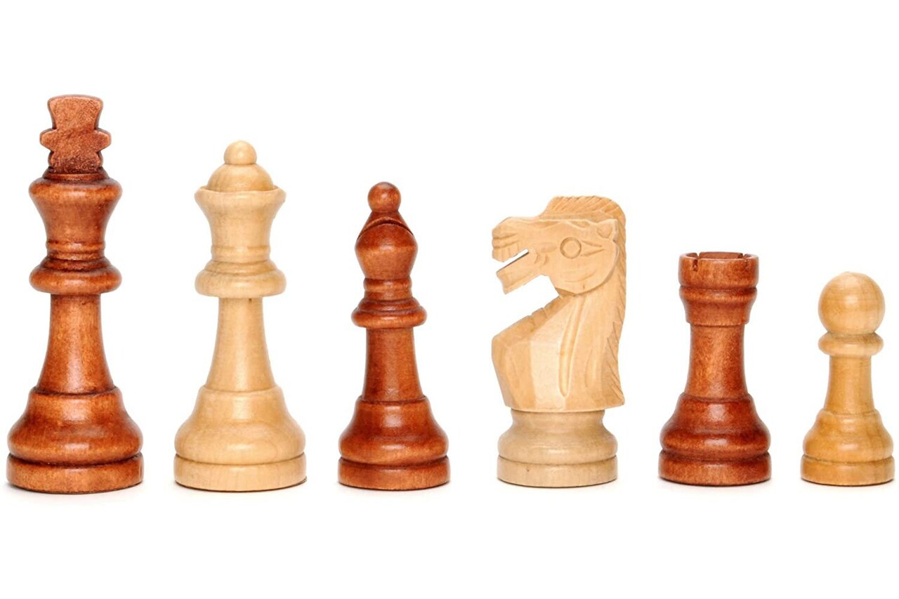 WE Games Staunton Wooden Weighted Chess Pieces, 3.75 in. King